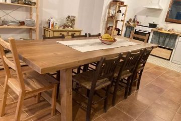 mesa de madera a medida