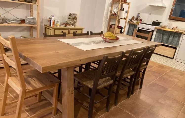 mesa de madera a medida